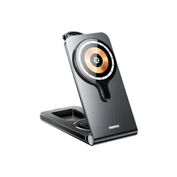Remax RP-W3 -3 in 1 Foldable Aluminum Alloy Holder wireless charger