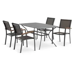 LARVIK D150 sto + 4 MADERNE stolice siva