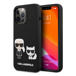 Maska Karl Lagerfeld Silicone Case Karl&Choupette za iPhone 13 Pro, Crna