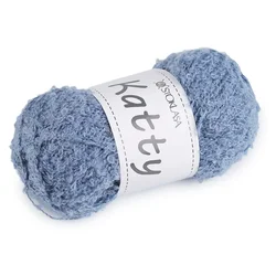 Pletena preja Katty 100 g - modra kavbojka