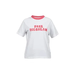 Kleinigkeit Majica Free Ice Cream roza/off-bela