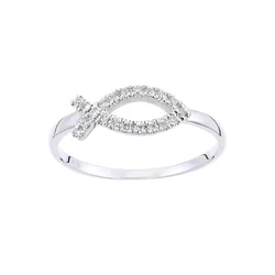 DIAMANT LETERNEL Prstan srebrna