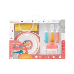 Babymoov Set za hranjenje beba Yummy, 7 delova, Koralni