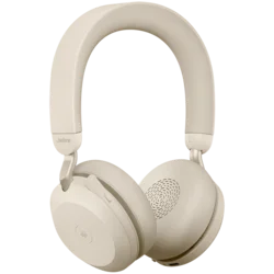 JABRA EVOLVE2 75, Link380a MS Stereo Beige, EVOLVE2 75 headset Beige MS, Link 380 BT adapter USB-A MS,1.2m USB-C to USB-A cable, carry pouch, warranty