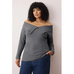 Trendyol Curve Ženska bluza Tbbaw25Af00024, Siva