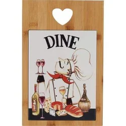 Excellent Houseware Servirna deska s keramično ploščico DINE