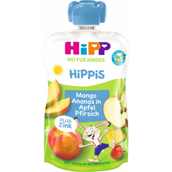HiPP BIO HiPPis jabolko-breskev-mango-ananas + cink 100 g