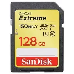 SanDisk Extreme SDXC 128GB 150MB/s V30 UHS-I U3 (SDSDXV5-128G-GNCIN)