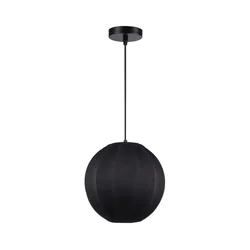 Luster na sajli DANA 1xE27/15W/230V prečnik 25 cm crna