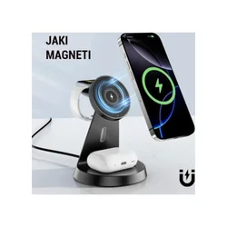 3G Desktop držač za mobilni telefon magnetic ZJ02 3u1 (wireless punjac za mobilni telefon, slusalice i Apple smart watch)