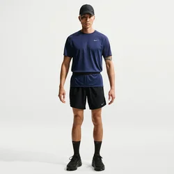 Nike Stride Mens Dri-FIT 18cm (approx.) Briefs-Lined Running Shorts - Black - Polyester