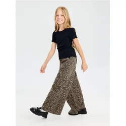Sinsay - Wide leg džins sa leopard printom - šareno