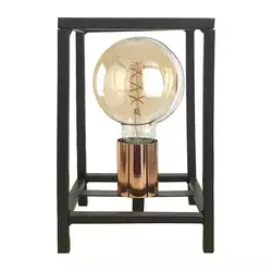 ONLI - Stona lampa FLOKI 1xE27/15W/230V 20 cm crna/bakrena