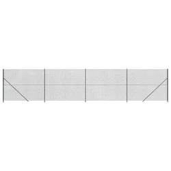 Vidaxl Mrežna ograja s prirobnico antracit 1,6x10 m