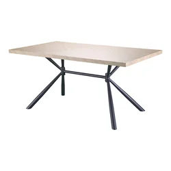 Miza Denton 1544 Črna, Hrast, 76x90x160cm, MDF plošča, Kovina