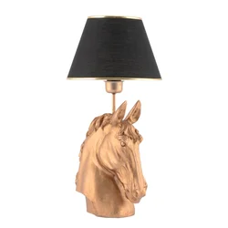 Opviq Horse Black Gold Stona lampa, Zlatno-Crna