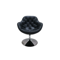 FOTELJA metal, plastika, tekstil crna