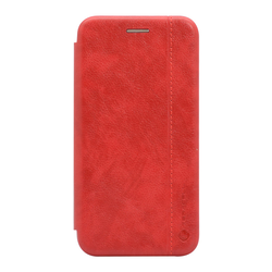 Maska na preklop Teracell Leather za Xiaomi Poco F2 Pro/ Redmi K30 Pro, Crvena