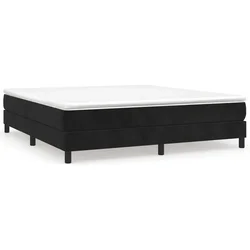 Vidaxl Box spring postelja z vzmetnico črna 160x200 cm žamet