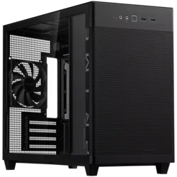 ASUS Prime AP201 Tempered Glass MicroATX Case Black - stylish 33-liter MicroATX case with tool-free side panels, with support for 360 mm coolers, graphics cards up to 338 mm long, and standard ATX PSUs - 90DC00G0-B39010