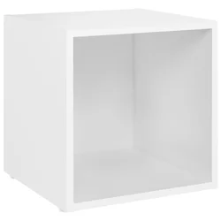 Vidaxl TV omarica bela 37x35x37 cm iverna plošča
