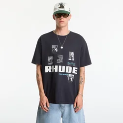 Majice Rhude Winter 91 Rallye Tee Vintage Black/ White/ Blue M