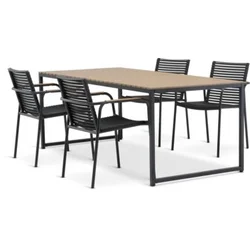 DAGSVAD D190 sto natur + 4 NABE stolice crna