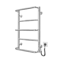 Rebrasti radijator za kupatilo LUX, 65W/230V, 66x42 cm, nerđajući čelik/polirani hrom, desni