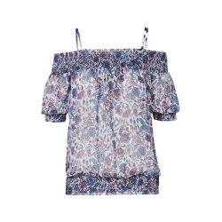 KOROSHI Bluza modra/lila/bela