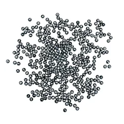 Rayher. Perle črke, plastične, 6mm, črne, 40g