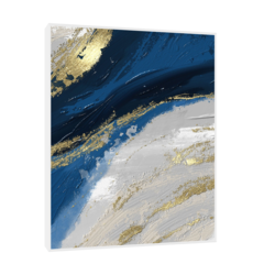 Canvas Slika na platnu Zlatna linija II 40x50cm, Sa ramom, Beli