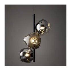 Brilagi - Luster na sajli VULCANO 3xG9/8W/230V crna/zadimljena crna