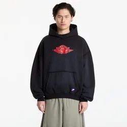 Mikina Jordan Flight Wings Mens Fleece Pullover Hoodie Black/ University Red S