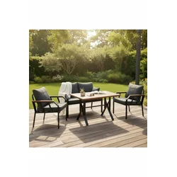 HANAH HOME Baštenska garnitura Nergiz 2+1+1 Dark Blue