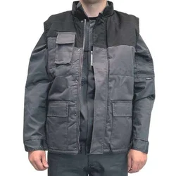 MONSUN Prsluk Klasik M415/ sivo/crna