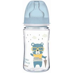 Canpol Babies Bonjour Paris Easy Start Anti-Colic Bottle Blue 3m+ otroška steklenička 240 ml za otroke