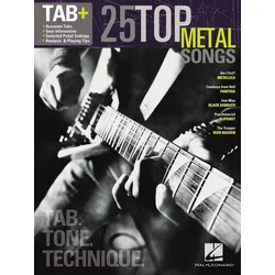 Hal Leonard 25 Top Metal Songs - Tab. Tone. Technique. Note