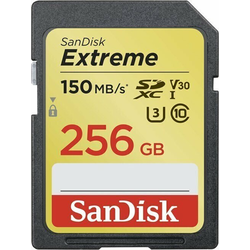SanDisk Extreme SDXC Card 150MB/s V30 UHS-I U3 256GB
