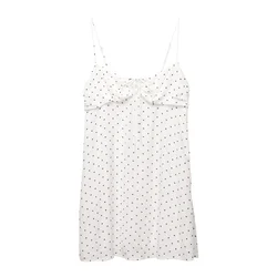 Pull&Bear Poletna obleka PACIFIC temno rjava/bela