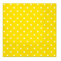 Serviete za decoupage cocktail Yellow Dots - 1 kos (serviete)