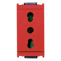 VIMAR IDEA PRIKLJUČNICA OB 16A ŠUKO 2P+E rdeča VI16203.R