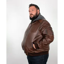 LA FORCE Muška kožna jakna Big Tom, Braon