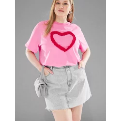 Trendyol Curve Ženska majica Tbbss25Bf00022, Roze