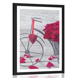 Plakat s paspartujem kolo polno vrtnic - 30x45 no frame