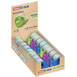 Lepilni trak z razpršilnikom, 19 mm x 10 m, TESA Eco&Crystal, prozoren
