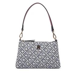 Ročna torba Tommy Hilfiger Th Jacquard Mini Shoulder Bag AW0AW19006 Modra