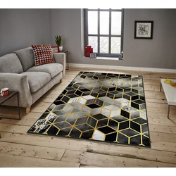 Conceptum Hypnose tepih Asr Crpt-92, pravougaoni, 120 x 180 cm, crni