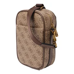 GUESS Torba za čez ramo Milano bež/čokolada