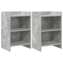 vidaXL Posteljne mize 2 pcs Betonsko siva 40 x 30 x 60 cm