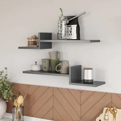 HANAH HOME Zidna polica Mykonos Anthracite